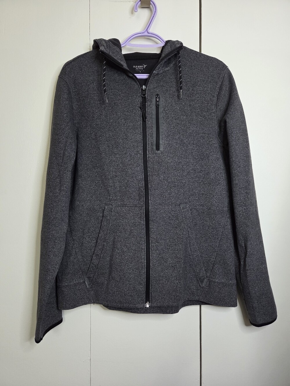 Old Navy Women's M Charcoal Active Utility Hooded Zip Jacket